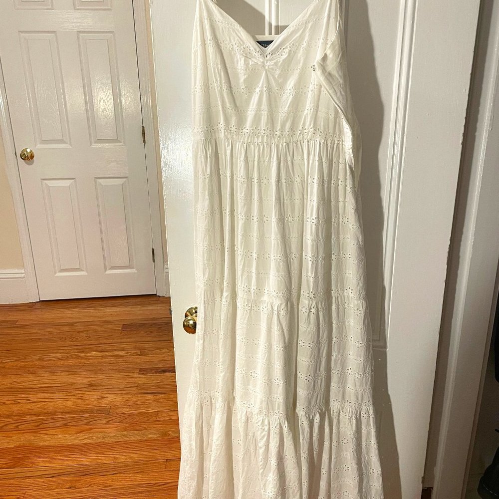Modcloth White Eyelet Maxi dress